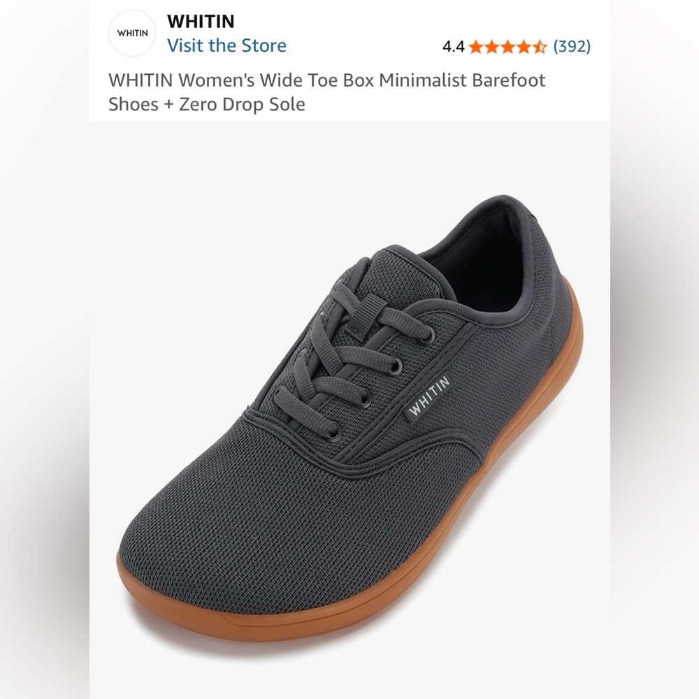 WHITIN Women’s Wide Toebox Minimalist Bafefoot Shoes + Zero Drop Sole 11.5 Wide